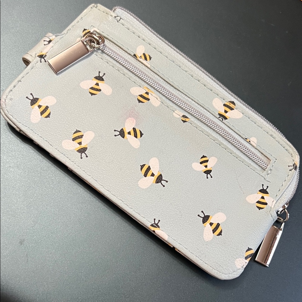 Bee Pattern Wallet with Snap Closure - Picture 2 of 6